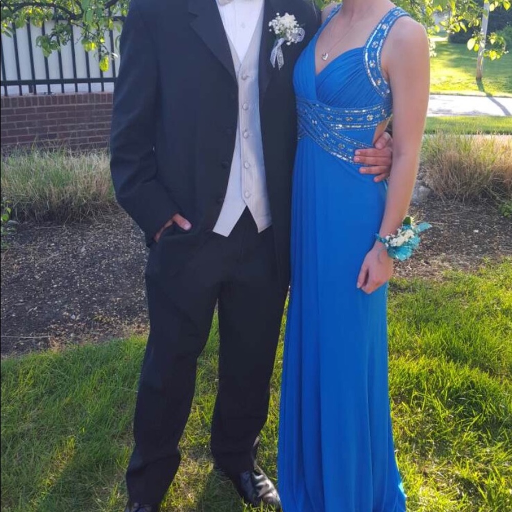 Blue prom dress